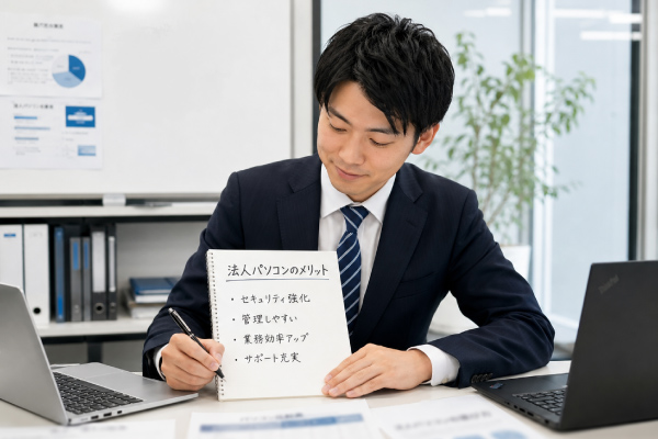 2．法人パソコンを導入する3つのメリット