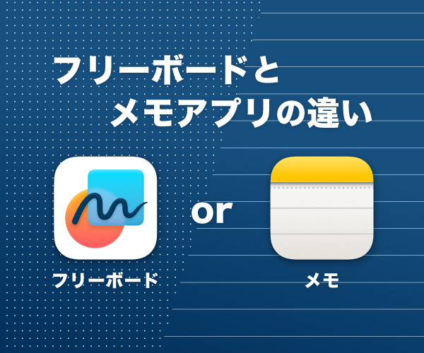 メモアプリとの違いがわかる比較ポイント