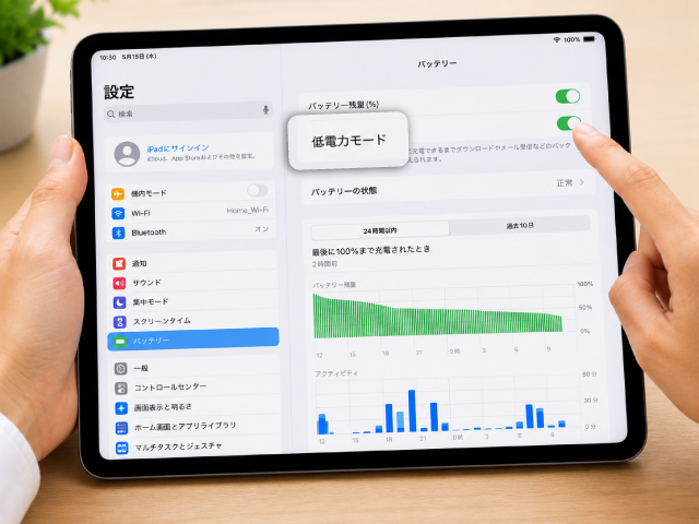 2_8．対処法⑧低電力モードで負荷を減らす